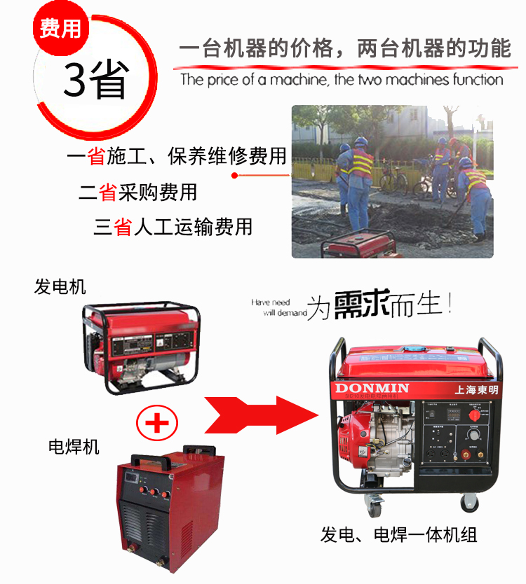 單相5KW汽油發電電焊一體機輔圖